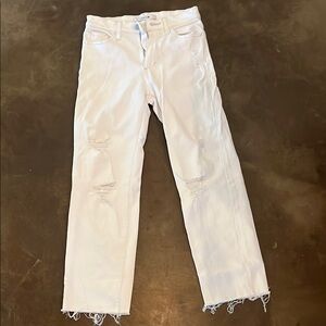 Joes White Distressed Jeans